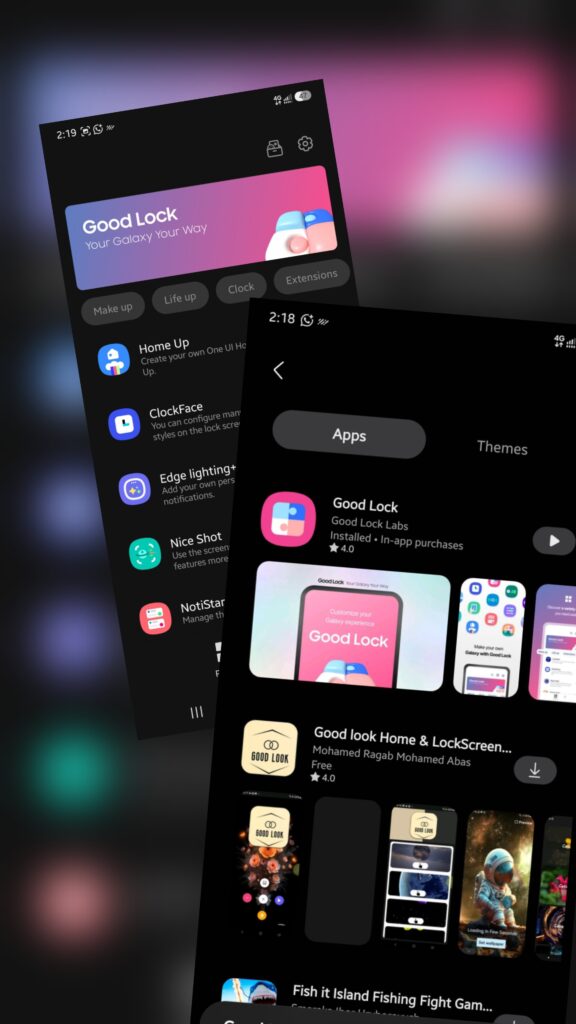 Installing Good Lock and Home Up on a Samsung Galaxy phone