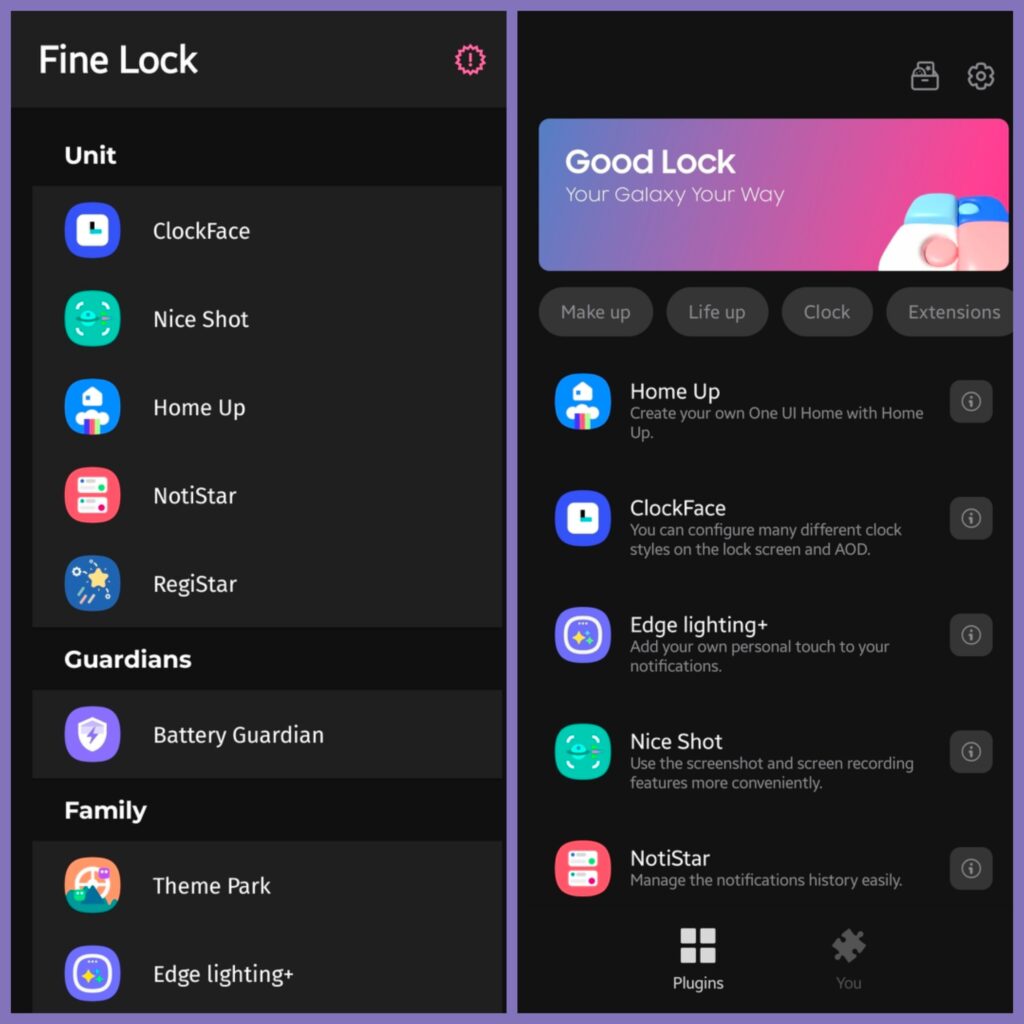 Good Lock module missing from Galaxy Store but visible through Fine Lock